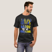 Daddy Warrior Down Syndrome Awareness Family T-shirt (Voorkant volledig)