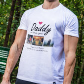 Daddy we love you Script 3 Photo Collage Father T-shirt