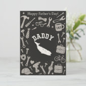 Daddy Whale Vist Reel Cool Dad Vaders Day Gift Kaart (Staand voorkant)