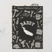 Daddy Whale Vist Reel Cool Dad Vaders Day Gift Kaart (Voorkant / Achterkant)