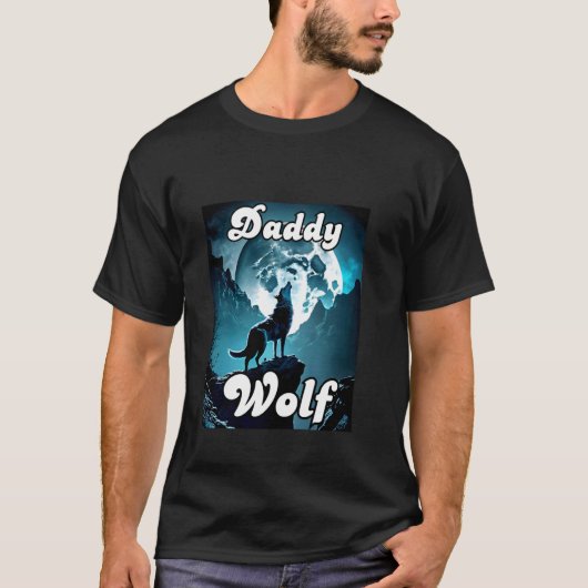 Daddy Wolf Matching Tribe Wolves Camping Pack Gelo T-shirt (Voorkant)