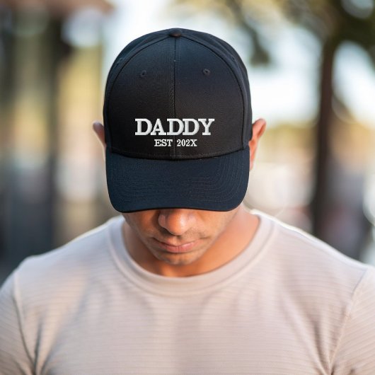 Daddy Year Opgericht Geborduurd Honkbal Pet