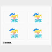 Daddy You Rock Rechthoekige Sticker (Vel)