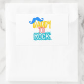 Daddy You Rock Rechthoekige Sticker (Tas)