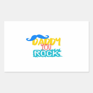 Daddy You Rock Rechthoekige Sticker