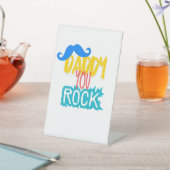 Daddy You Rock Reclamebord Met Voetstuk (Insitu)
