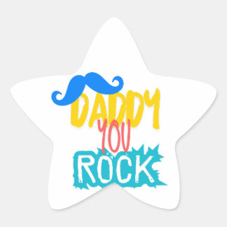 Daddy You Rock Ster Sticker