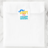 Daddy You Rock Vierkante Sticker (Tas)