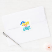 Daddy You Rock Vierkante Sticker (Envelop)