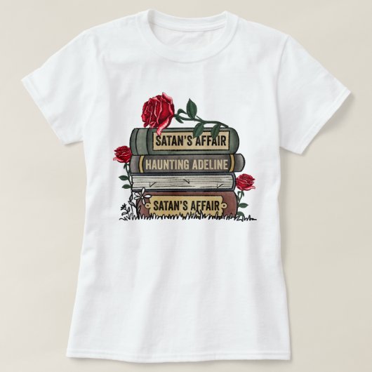 Daddy Zade Book Stack Haunting Adeline Smut Boek T-shirt (Design voorkant)