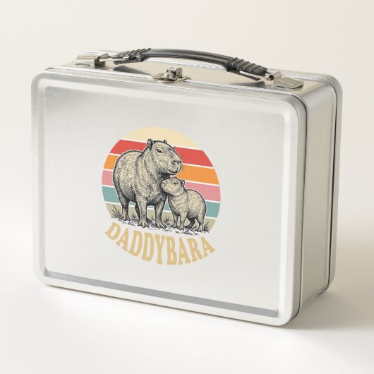 Daddybara Capybara Papa Vintage Sunset Shirt_1 (Voorkant)