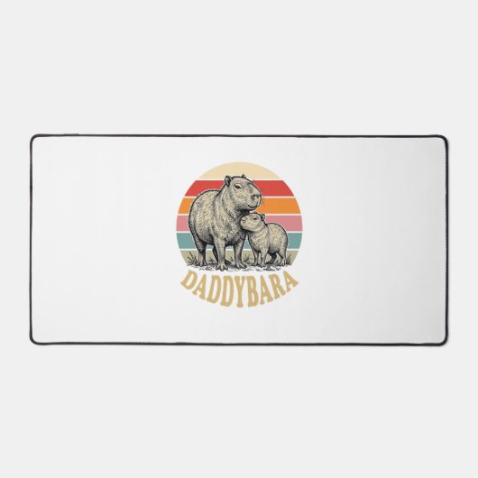 Daddybara Capybara Papa Vintage Sunset Shirt_1 Bureaumat (Voorkant)