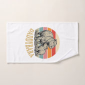Daddybara Capybara Papa Vintage Sunset Shirt_1 Handdoek (Handdoek)