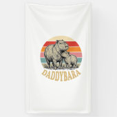 Daddybara Capybara Papa Vintage Sunset Shirt_1 Spandoek (Verticaal)
