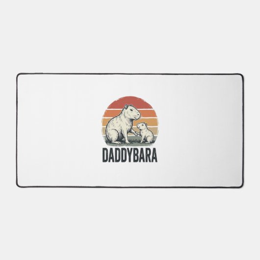 Daddybara Capybara Vintage Sunset Shirt Ontwerp_1 Bureaumat (Voorkant)
