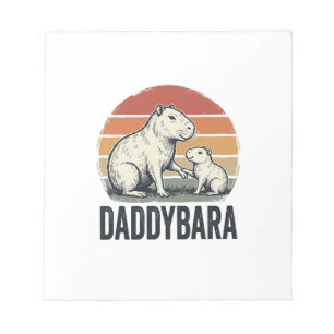 Daddybara Capybara Vintage Sunset Shirt Ontwerp_1 Notitieblok