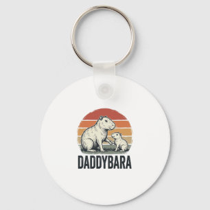 Daddybara Capybara Vintage Sunset Shirt Ontwerp_1 Sleutelhanger