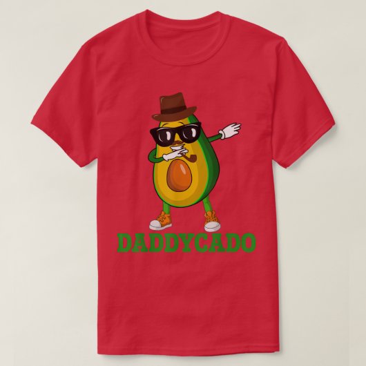 Daddycado Funny Dabbing Dad Avocado Vegan Father T-shirt (Design voorkant)