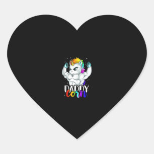Daddycorn Eenhoorn Papa Daddy Man Unieke Familie C Hart Sticker