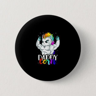 Daddycorn Eenhoorn Papa Daddy Man Unieke Familie C Ronde Button 5,7 Cm