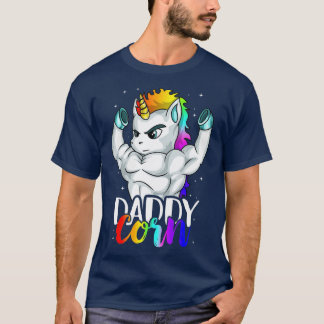 Daddycorn Unicorn Papa Man Eenduidige familie T-shirt