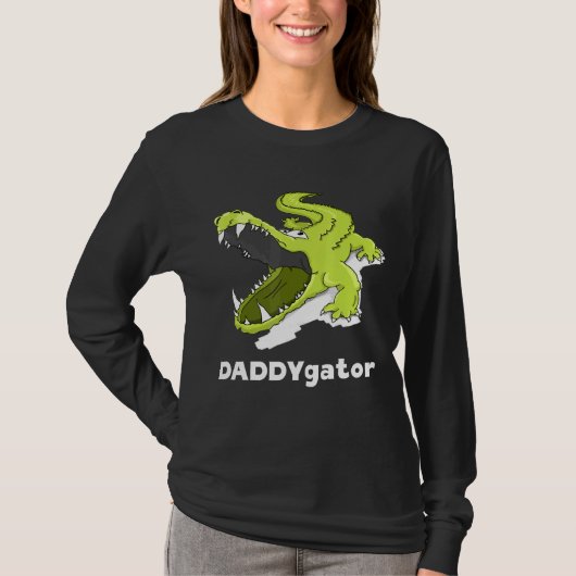 Daddygator vader Alligator Dad Papa Pun T-shirt (Voorkant)