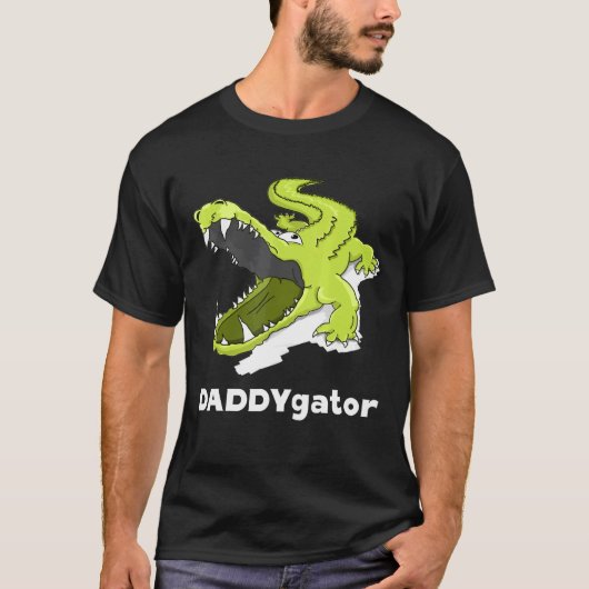 Daddygator vader Alligator Dad Papa Pun T-shirt (Voorkant)