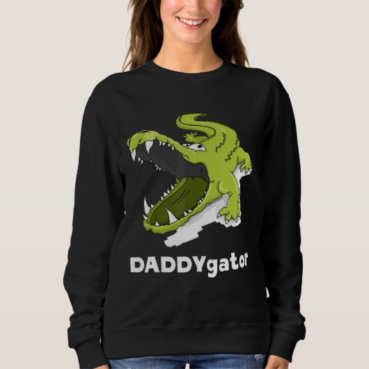 Daddygator Vader Alligator Pap Fathers Day Papa Trui (Voorkant)