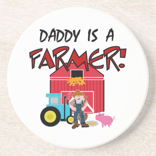 daddyisafarmerTEE Zandsteen Onderzetter (Voorkant)