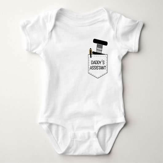 Daddy's Assistant, chiropractic baby, chiro tee,  Romper (Voorkant)