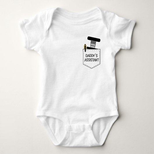 Daddy's assistent, chiropractische baby, chiro tee romper (Voorkant)