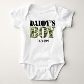 Daddy's Boy Camo gepersonaliseerd Romper (Voorkant)