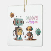 "Daddy's Boy" Robots ontwerp Keramisch Ornament (Links)