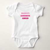Daddy's favoriete kind, roze Baby One Piece Romper (Voorkant)