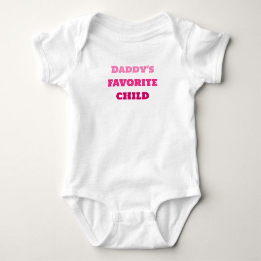 Daddy's favoriete kind, roze Baby One Piece Romper (Voorkant)