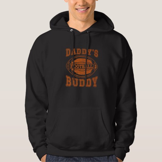 Daddy's Football Buddy  Rugby Fan Player Coach Hoodie (Voorkant)