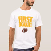 Daddy's Football First Year Down Graphic Tee T-shirt (Voorkant)