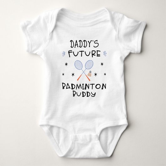 Daddy's Future Badminton Buddy - Badminton Romper (Voorkant)