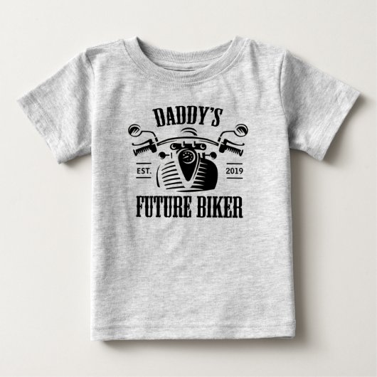 Daddy's Future Biker Motorcycle Skull Personalized (Voorkant)