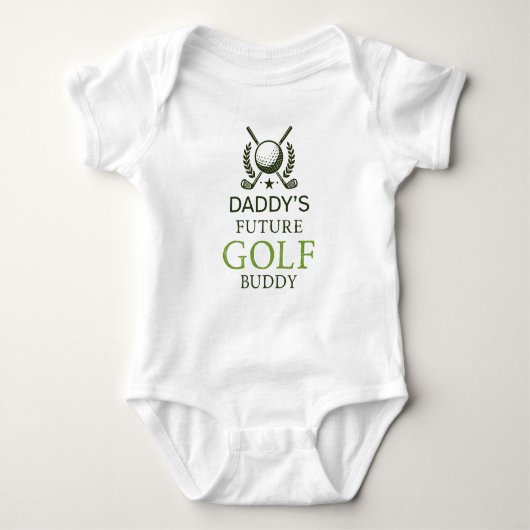 Daddy's Future Golf Buddy Cute Golfing Romper (Voorkant)