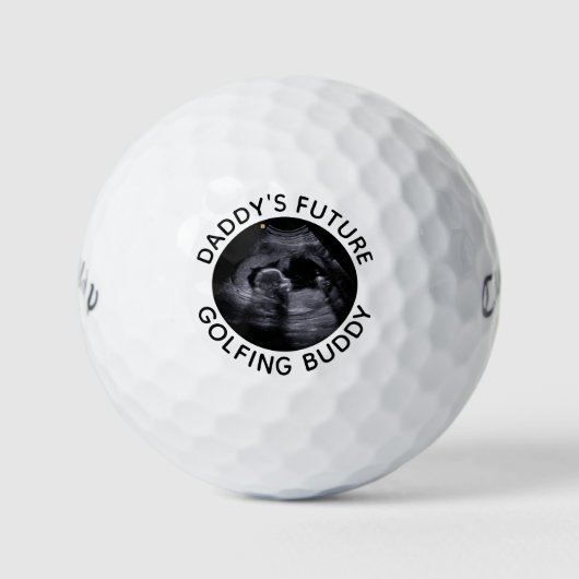 Daddy's Future Golfing Buddy Ultrasound Sonogram Golfballen (Voorkant)