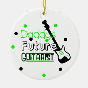 Daddys Future Guitarist Keramisch Ornament