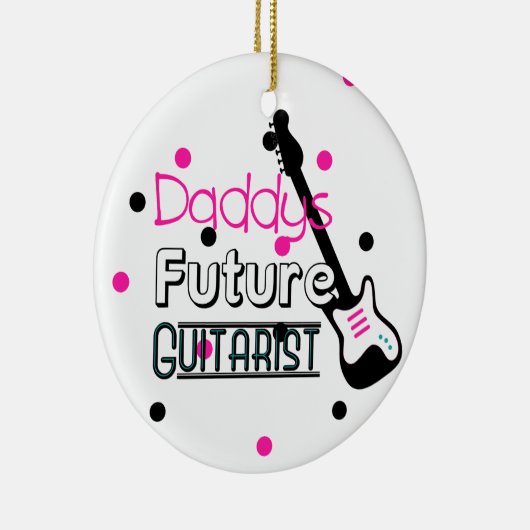 Daddys Future Guitarist Keramisch Ornament (Rechts)