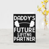 Daddy's Future Lifting Partner Grappige Bodybuildi Kaart (Gele Bloem)