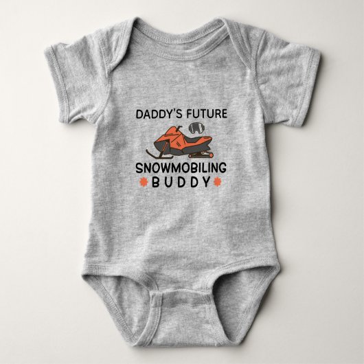 Daddy's Future Snowmobiling Buddy Snowmobiler Romper (Voorkant)