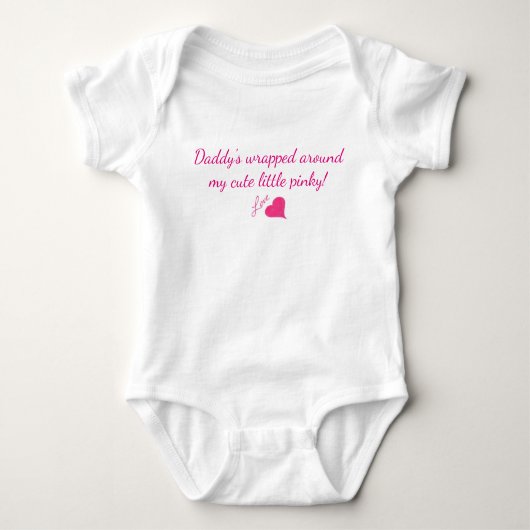 Daddy's Girl 3-snap Quick Change Outfit Cutsie Romper (Voorkant)