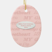 Daddys Girl Babys First Kerstman op persoonlijke t Keramisch Ornament (Achterkant)