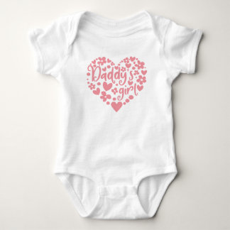 Daddys Girl Cute Pink Heart Dad and Daughter Romper