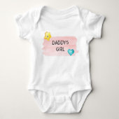 Daddy's Girl Pastel uit één stuk T-shirt (Voorkant)