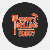 Daddy's Grilling Buddy Familie BBQ Mastercl - Ronde Sticker (Voorkant)